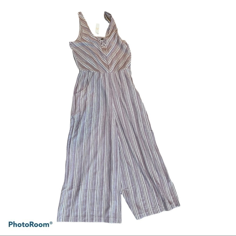 Eyeshadow Purple And White Jumpsuit